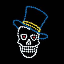 5 1/2' Animated Skull with Top Hat