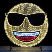 6' 2D LED Emoji with Sunglasses