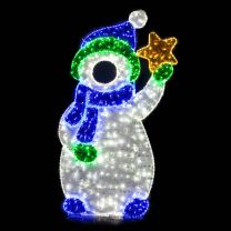 6.8' 2D LED Father Snowy - Photo Op Display - Lit