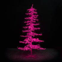 7' Ice Sculpture Christmas Tree - Pink