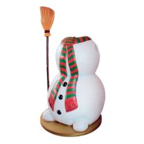 6' Snowman w/Broom Photo Op