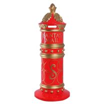 5.5' Red and Gold Santa Mailbox