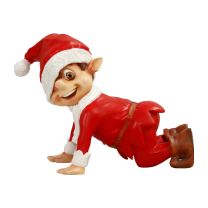 2.4' Crawling Santa Elf - Red