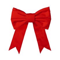 12" Red Canvas Bow