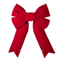 18" Red Velvet Christmas Bow