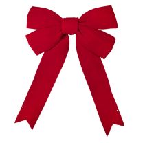 36" Red Velvet Christmas Bow