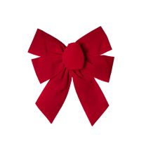 8" Red Velvet Christmas Bow