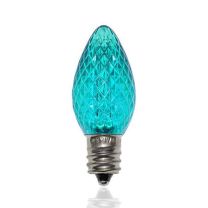 C7 SMD LED Retrofit Bulb - Teal - Minleon - Bag of 25