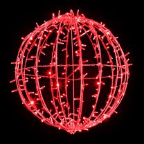 20" Foldable Sphere - LED - Red - Commercial Grade