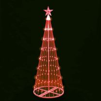 4' LED Light Show Tree-Red