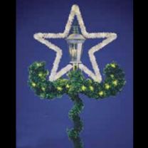 5' x 5' Star with Spray Christmas Lamp Post