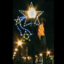 Star Cascade Christmas Lamp Post