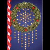 Snowflake Cascade Wreath Pole Mount