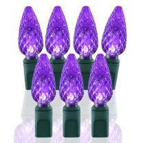 70 Light Purple C6 LED Christmas Lights