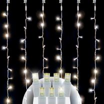 23 Light Warm White Twinkle 5MM Curtain Lights