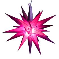 purple moravian star tree topper