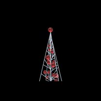 Rope Light Tree with Ornaments 6'