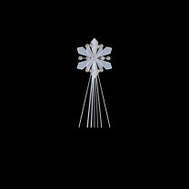 Standing Snowflake with Ornamentation 5'