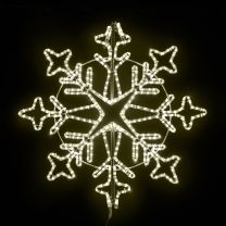 24" Aspen Snowflake - Warm White 1