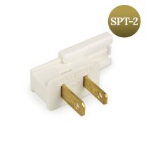 18/2 Male Slide On Vampire Plug, SPT-2, White - Available in Bags/Cases of 5, 50 and 1000