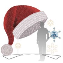 9' 3D Giant Santa Hat - Scale