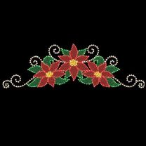 Poinsettia Spray Sign Topper 10' W x 4' 3" T