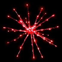 12" Red Twinkle Starburst - Red LED lights