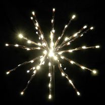 12" Brown Twinkle Starburst - Warm White LED lights