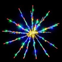 18" Silver Twinkle Starburst - Multi-colored LED lights