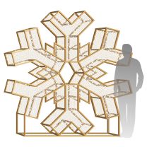 8' LED Snowflake Icon - Warm White