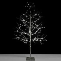 4' Silver Fairy Light LED Tree - 390 LEDs - Pure White