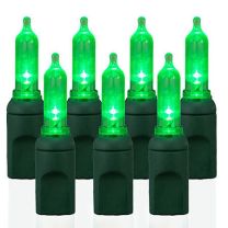 70 Light T5 Smooth Green LED Christmas Lights