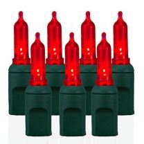 70 Light T5 Smooth Red LED Christmas Lights