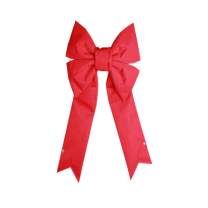 12" Red Canvas Bow