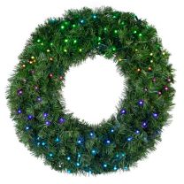 30" Deluxe Oregon Fir Wreath - Lit with Twinkly Pro RGBW