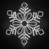 48" Winter Snowflake - Pure White