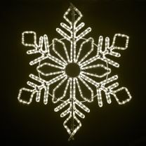 48" Winter Snowflake - Warm White