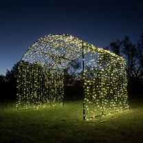 4' Drive Through Arch - Pure White - LED - Additional Color Options Available - Warm White