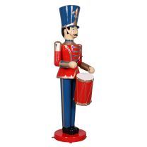 9' Toy Soldier w/Drum – Red, Blue and Champagne