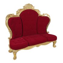 5.4' Grand Deluxe Throne - Red/Gold