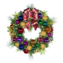 30" Pre-Decorated Wreath - Royal Jewel - Warm White