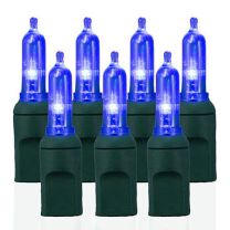 100 Light T5 Smooth Blue LED Christmas Lights