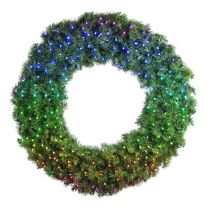 60" Twinkly Pro RGBW Deluxe Oregon Fir Wreath - Bow Option Available