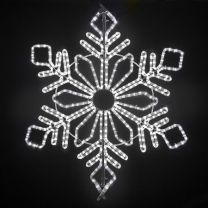 60" Winter Snowflake - Pure White