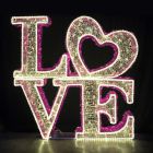 5.5' 3D LED Love - Warm White and Pink Twinkle