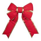 18" Red Canvas with Gold Trim Bow