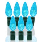 70 Light Aqua C6 LED Christmas Lights