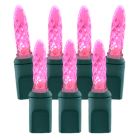 M5 LED - 70 Bulb Count, 4" Spacing - Pink - Green Wire