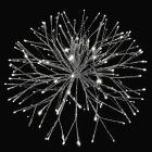 24" Silver Twinkle Starburst - Pure White LED Lights