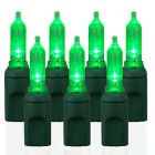 50 Light T5 Smooth Green LED Christmas Lights